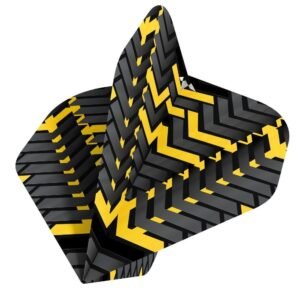 MISSION  – Vex – Dart Flights – 100 Micron – No2 – Black & Yellow