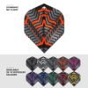 MISSION  – Vex – Dart Flights – 100 Micron – No2 – Black & Orange