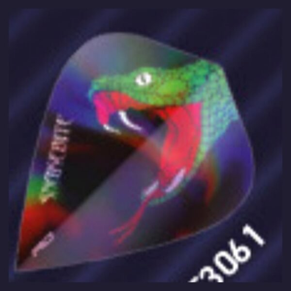 Red Dragon – Peter Wright Snakebite Holographic Black – Dart Flights – Kite – 100 Micron