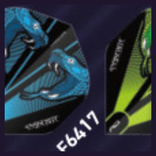 5021921084417_01.jpg Red Dragon – Peter Wright Snakebite Blue Transparent – Dart Flights – Standard No.2 – 100 Micron