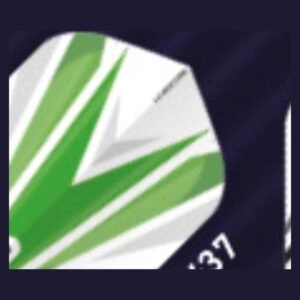 Red Dragon – Hardcore White & Green – Dart Flights – Standard No.2 – 100 Micron