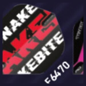 Red Dragon – Peter Wright Snakebite Black Red & White – Dart Flights – Standard No.2 – 100 Micron