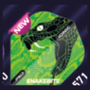 Red Dragon – Peter Wright Snakebite Hardcore Ionic Green Head – Dart Flights – Standard No.2 – 100 Micron