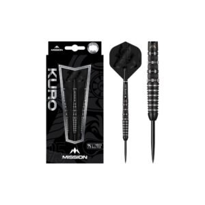 5057270082743_01.jpg Mission Kuro M3 Black Titanium 95% – 24 gram – Steeltip Dartpijlen
