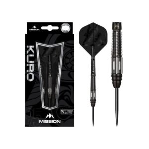 5057270082750_01.jpg Mission Kuro M4 Black Titanium 95% – 21 gram – Steeltip Dartpijlen