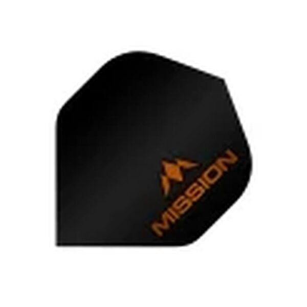 Mission – Logo – Dart Flights – No2 – 100 Micron – Orange logo