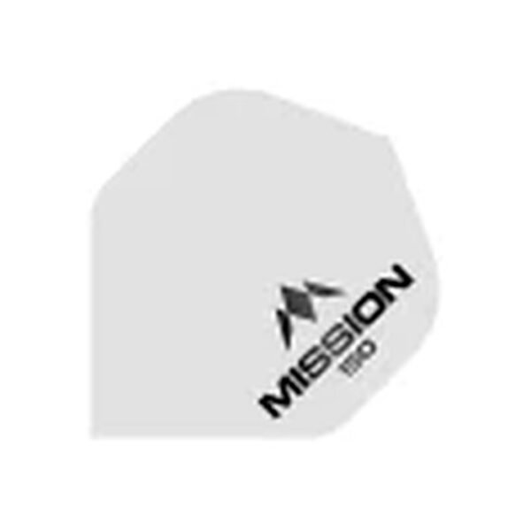 5057270083085_01.jpg Mission – Logo – Dart Flights – No2 – 150 Micron – matt White