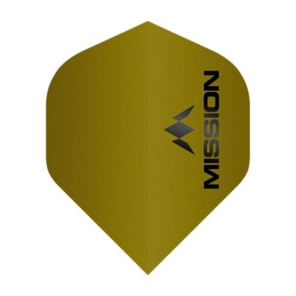 Mission – Logo – Dart Flights – No2 – 100 Micron – matt Gold
