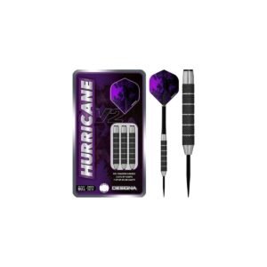 5057270087885_01.jpg Designa Hurricane V2 Black Knurl 80% Tungsten Steeltip Dartpijlen 26 Gram