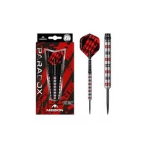 Mission Paradox M1 Straight Electro Black & Red 90% – 21 gram – Steeltip Dartpijlen