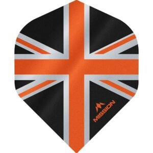 Mission – Alliance – Union Jack – Dart Flights – No2 – 100 Micron – Black with Orange