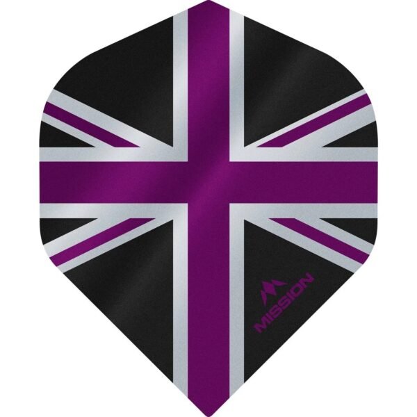 Mission – Alliance – Union Jack – Dart Flights – No2 – 100 Micron – Black with Purple