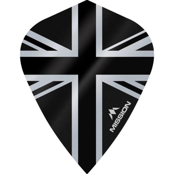 Mission – Alliance – Union Jack – Dart Flights – KITE – 100 Micron – Black