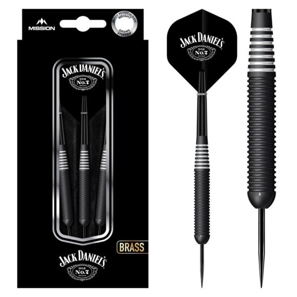 Mission Jack Daniel’s Old No.7 Electro Black Brass – 24 gram – Steeltip Dartpijlen