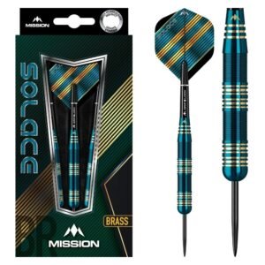 Mission Solace M2 Dark Green Electro Brass – 23 gram – Steeltip Dartpijlen