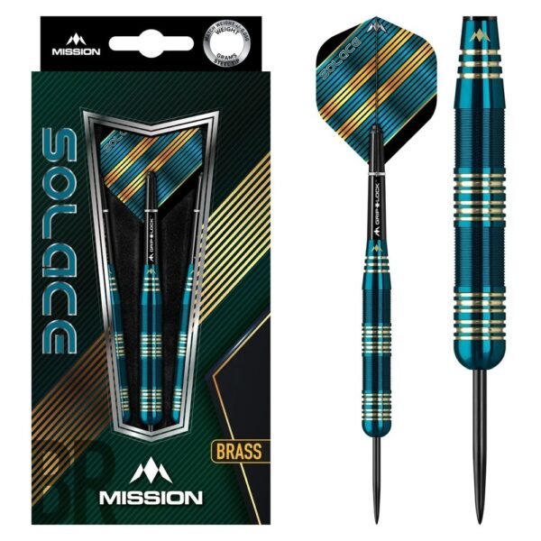 Mission Solace M2 Dark Green Electro Brass – 25 gram – Steeltip Dartpijlen