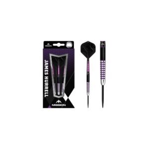 Mission James Hurrell Hillbilly Black PVD 90% – 22 gram – Steeltip Dartpijlen