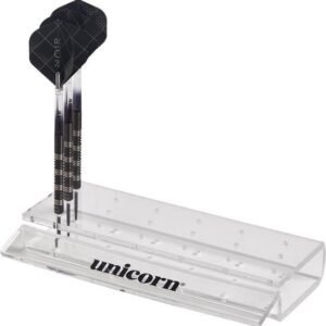 Unicorn Dart Stand – Clear Acrylic – Holds 6 Sets of Darts