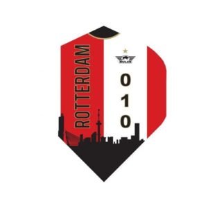 8719075964101_01.jpg Bull’s Rotterdam Skyline Red Dart Flights – No.2 – 100 Micron