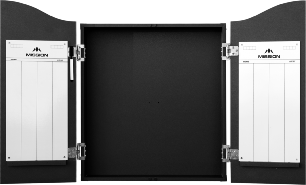 Mission Dartbord Deluxe Cabinet – BEWARE