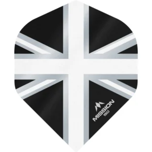 Mission – Alliance – Union Jack – Dart Flights – No2 – 150 Micron – Black with White