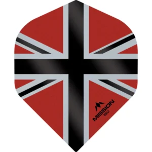 Mission – Alliance X – Union Jack – Dart Flights – No2 – 150 Micron – Red with Black