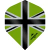 Mission – Alliance X – Union Jack – Dart Flights – No2 – 150 Micron – Green with Black