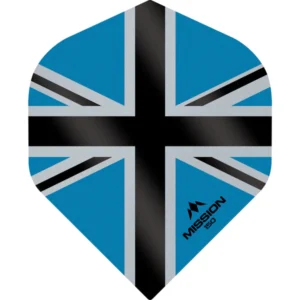 Mission – Alliance X – Union Jack – Dart Flights – No2 – 150 Micron – Blue with Black