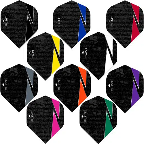Mission – Flint – Dart Flights – 100 micron No2 – STD – Grey