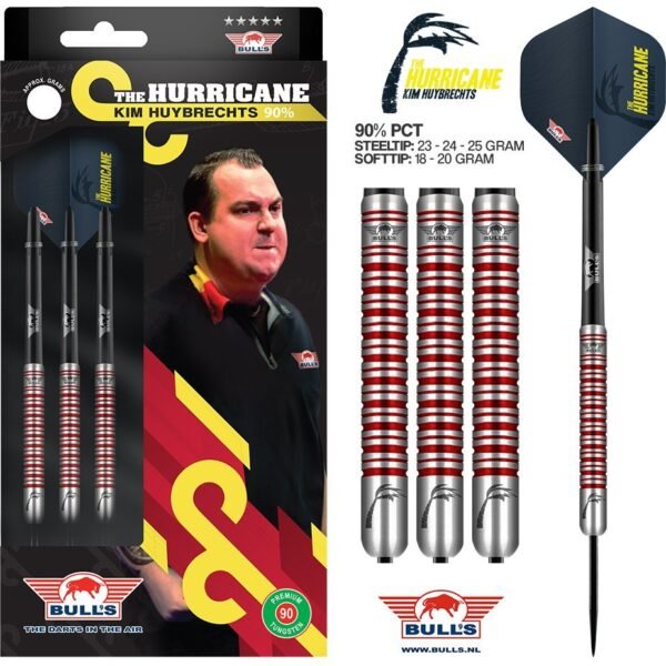 bulls Kim Huybrechts 90% Tungsten PCT Darts 25 Gram
