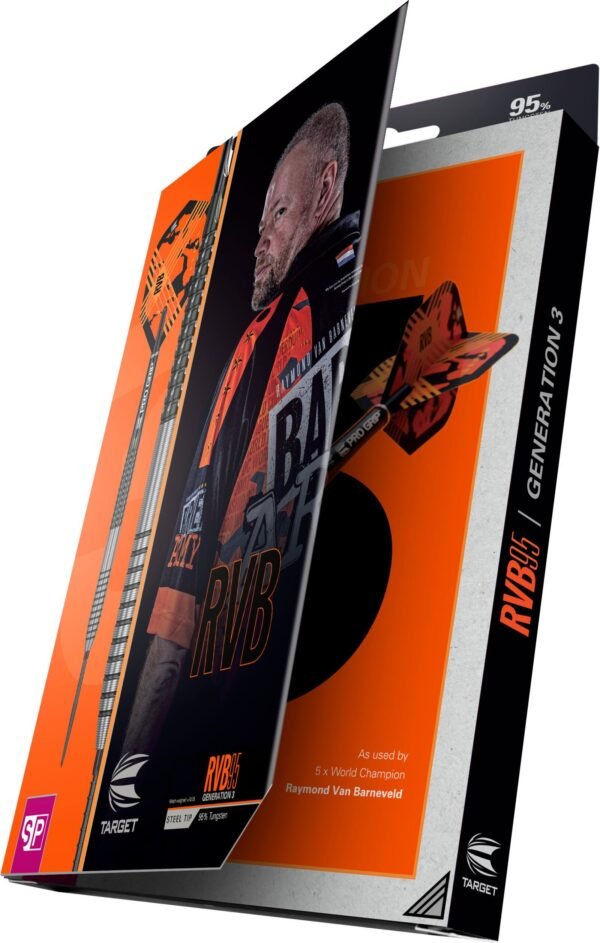 Target Raymond van Barneveld Gen 3, Swiss Point 95% Tungsten 23 Gram Darts