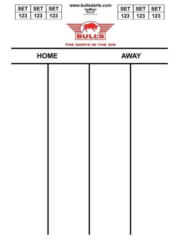 Bulls Darttel Flex Scorebord 45 x 30 cm