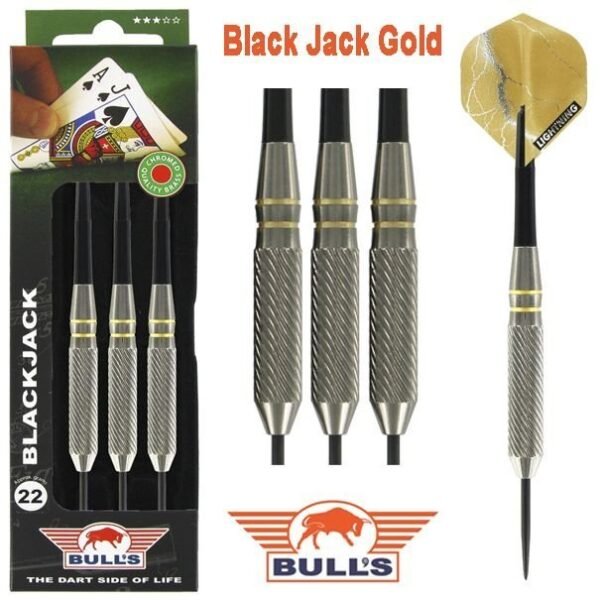 bulls Blackjack Gold Brass Darts 22 Gram