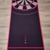 dnmore Carpet Dart Mat 280cm x 60cm Black / Red Dartbord Design incl Verstelbare Oche