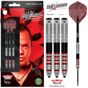 bulls Maximiser Max Hopp 3.0 90% Tungsten Darts 22 Gram