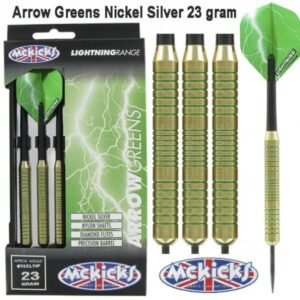 McKicks Arrow Greens Silver Brass Darts 23 Gram
