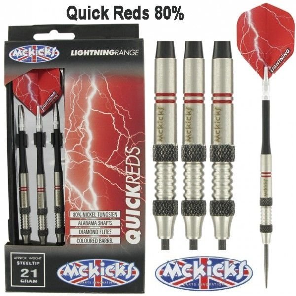 McKicks Quick Reds 80% Tungsten Darts 25 Gram