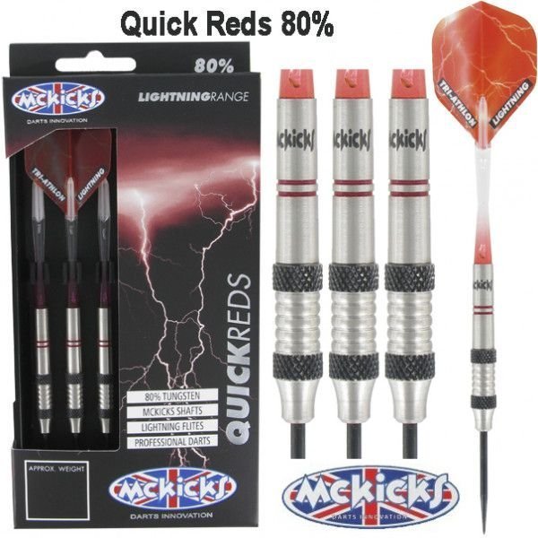 McKicks Quick Reds 80% Tungsten Darts 26 Gram