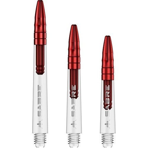 Mission Sabre Dart Shafts – Short – Clear – Red Top