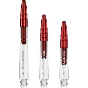 Mission Sabre Dart Shafts – Medium – Clear – Red Top