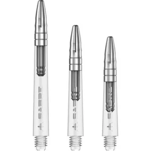 Mission Sabre Dart Shafts – Short – Clear – Silver Top