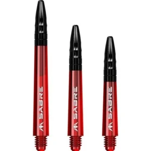 Mission Sabre Dart Shafts – Medium – Red – Black Top