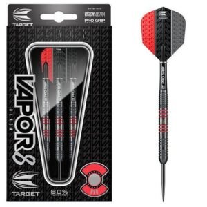 target-target-vapor-8-black-red-80.jpg Target Vapor 8 Black Red 80% Tungsten 23 Gram Darts