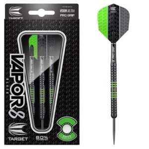 Target Vapor 8 Black Green 80% Tungsten 21 Gram Darts