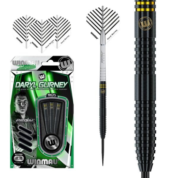 Winmau Daryl Gurney 90% Black Darts 23 Gram
