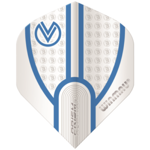 Winmau Prism Alpha Flight STD Vincent vd Voort Wit Blauw