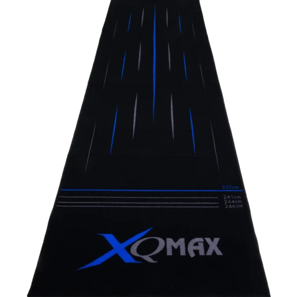 XQ Max Carpet Dart Mat 285cm x 80cm Zwart / Blauw